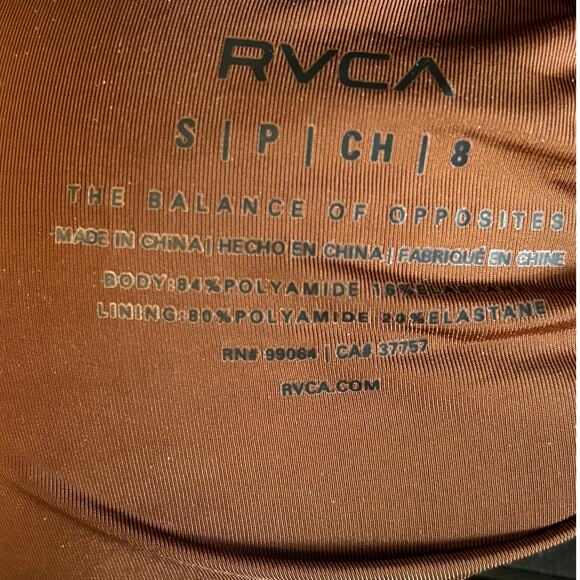 NWT RVCA Bandeau Swim Top Women's Size 8 Earth Bloom S Floral Removable Straps - Picture 5 of 12